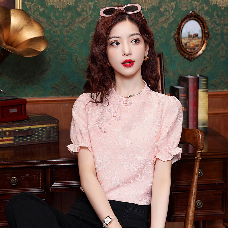 新款别致短袖小衫国风上衣时尚