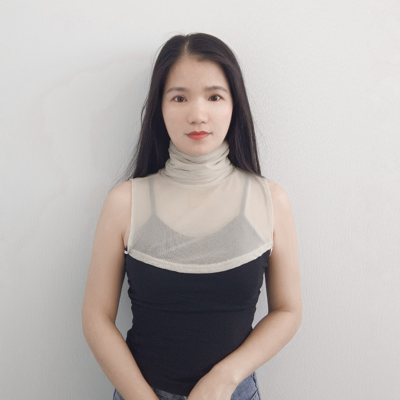 春夏秋季韩国高领网纱堆堆领假领子女打底蕾丝假领围脖套头假衣领