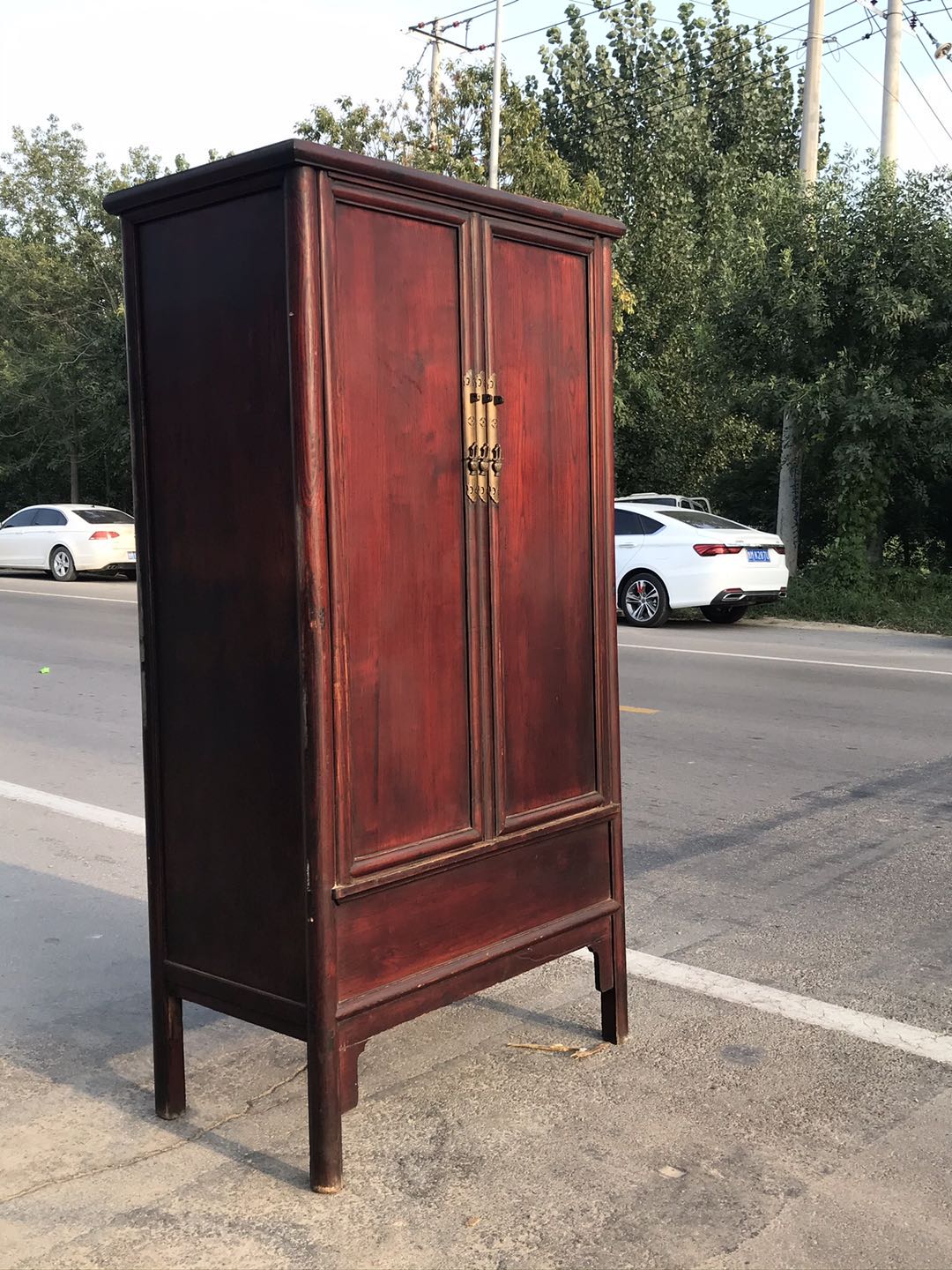 老旧新中式风衣橱储物柜