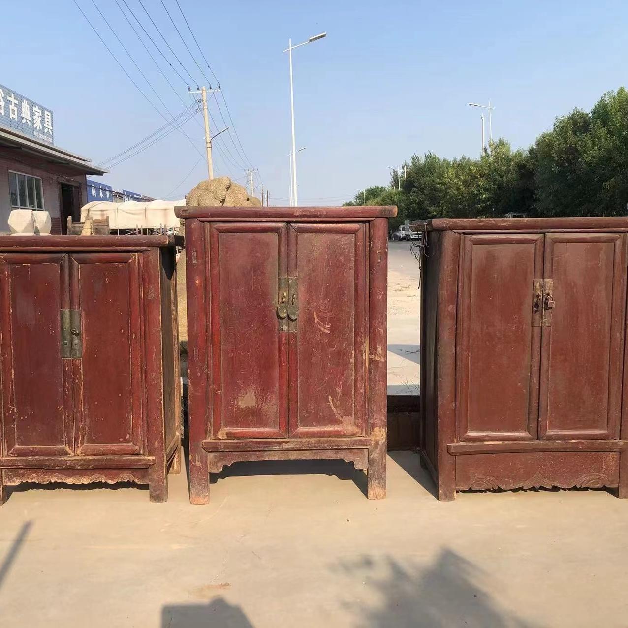 怀旧家具老榆木餐柜面条柜新中式旧木柜子老衣橱柜民国老储物柜