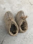 民俗怀旧老草鞋 纯手工编织草鞋 影视道具博物馆收藏摆件农家乐摆件