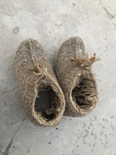 民俗怀旧老草鞋纯手工编织草鞋影视道具博物馆收藏摆件农家乐摆件