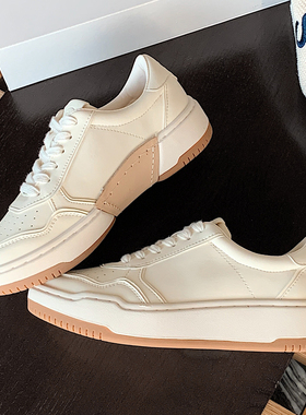 欧货厚底真皮小白鞋女2026秋季新款增高软底板鞋百搭运动休闲鞋潮