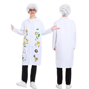 万圣节疯狂科学家Cos科学怪异专业服装小牛顿爱因斯坦舞台表演服