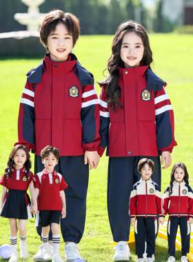 小学生班服冲锋衣校服儿童三合一套装秋冬运动会学院风幼儿园园服