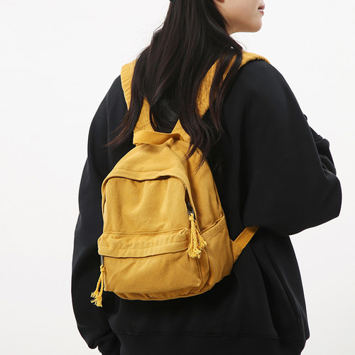 原创小众设计帆布旅行迷你背包女大学生文艺学院风双肩包男小背包