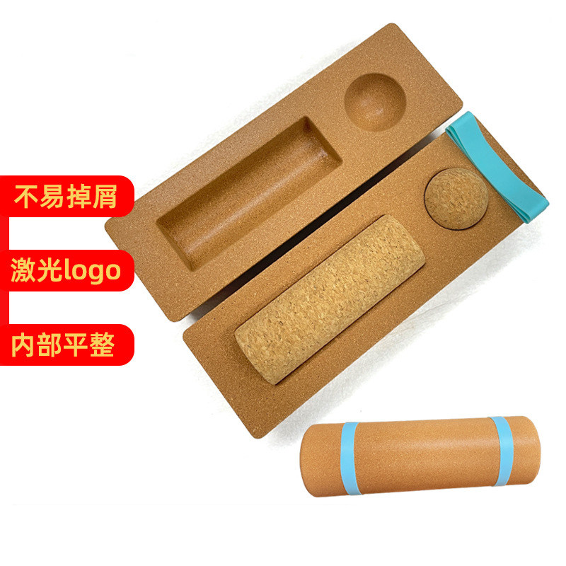 软木多功能平衡板瑜伽训练器械套装按摩球柱对开半圆筒内放松滚轴