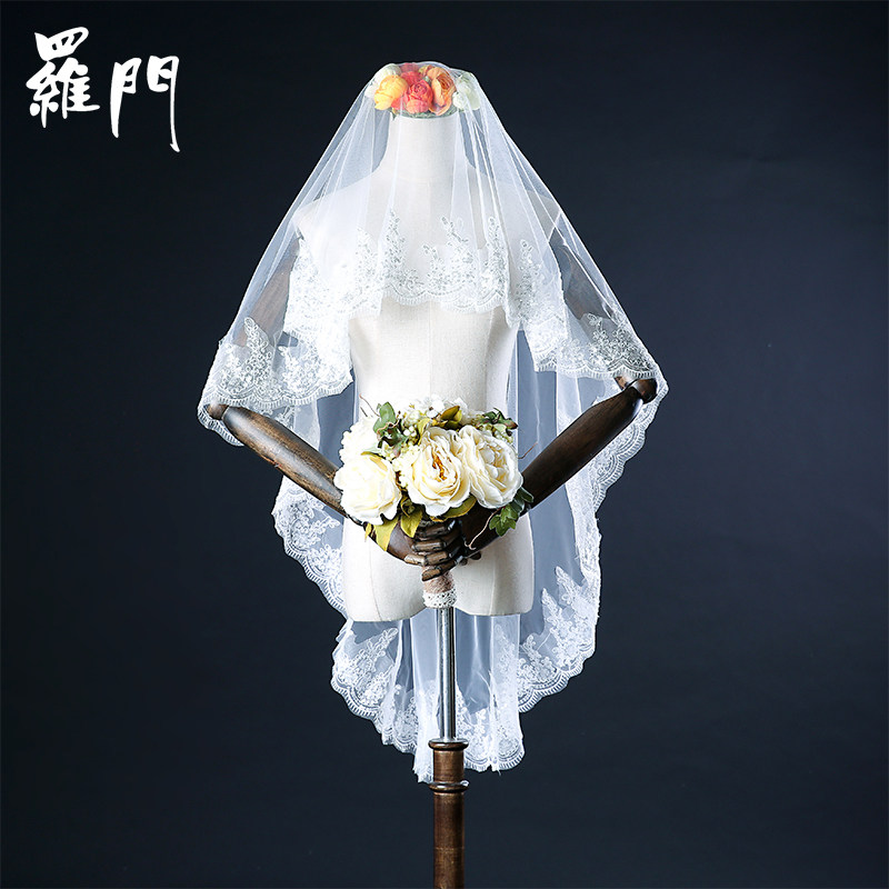 蕾丝花边新娘头纱韩式 罗门影楼新娘头饰头纱婚纱盖头154560|msdalam kategori Aksesori/Belt kulit/Hat/Muffler, aksesori pakaian perkahwinan, Veil - dari Buy2taobao.com untuk memberikan perkhidmatan ejen Taobao profesional membeli