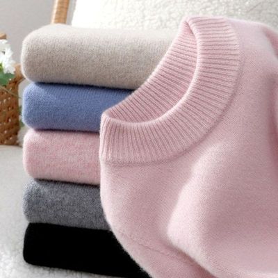 无缝一体儿童纯羊毛针织衫男女童