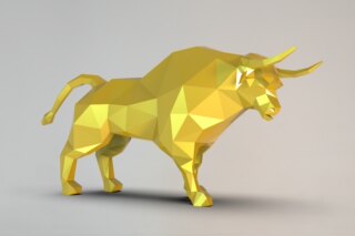 几何动物雕塑金牛—3D动物模型犀牛Rhino动物钣金拆分文件