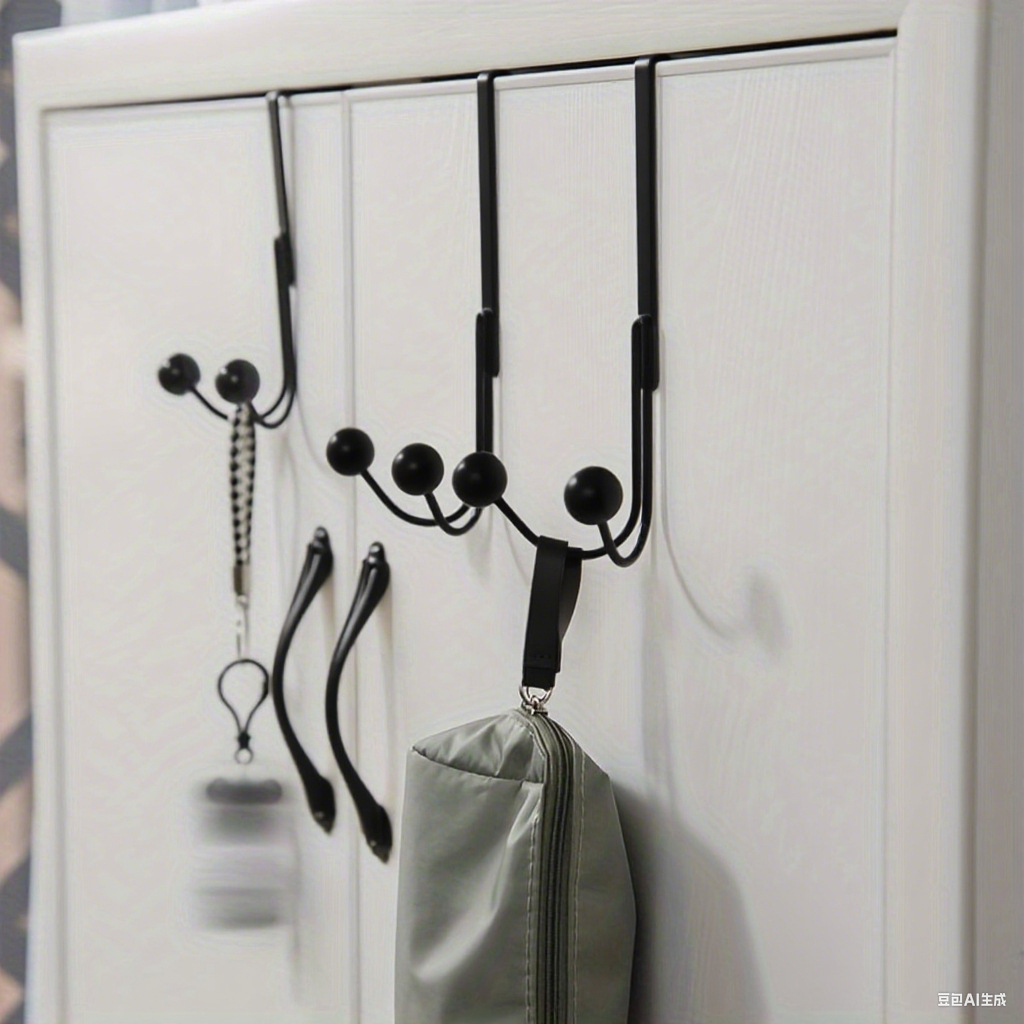 铁艺免打孔门后挂钩挂衣架挂墙房门柜门式置物架门上挂衣挂架批发