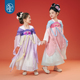 唐装 年衣童装 古装 超仙改良中式 儒裙A字大摆连衣裙 女童汉服裙秋款