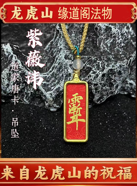 龙虎山新中式道家唐卡五路财神赵公明 紫薇道家护身吊坠牌项链