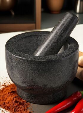 大号捣蒜器天然家用石臼蒜臼子剥蒜器压蒜器商用蒜泥器手动捣药罐