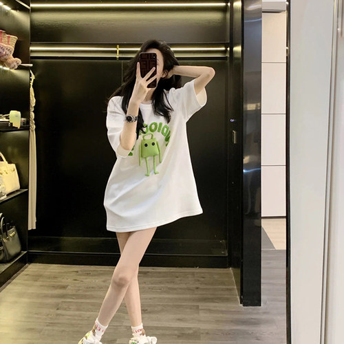 高级感大版白色短袖t恤女