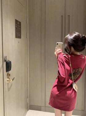 慵懒风大版印花短袖t恤女夏季韩版设计感小众宽松时尚减龄上衣潮