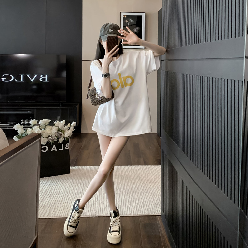 韩版白色短袖休闲t恤女