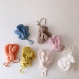 Детские перчатки для девочек, бархатный зимний комплект для выхода на улицу, увеличенная толщина