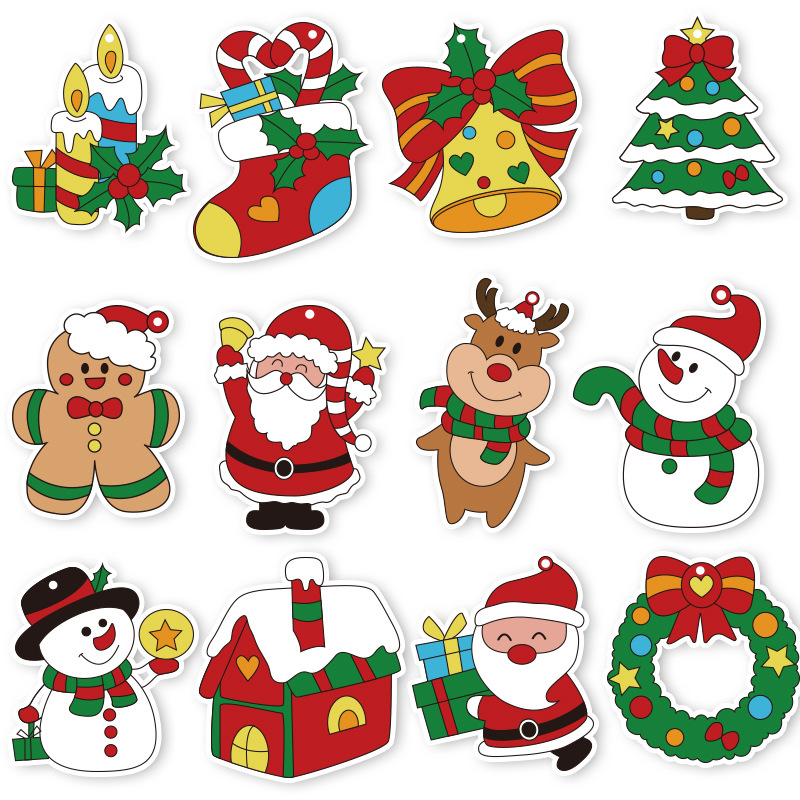 圣诞吊牌标签彩色卡片