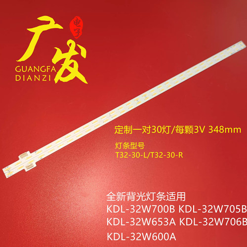 索尼32寸液晶屏侧入灯条
