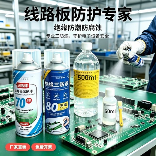 专业PCB线路板三防漆 电路板自喷漆手刷绝缘漆防潮防腐 包邮 开票
