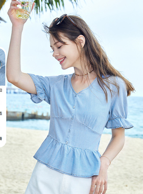 百图2025年夏季新款衬衫2304T54