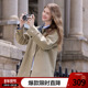 betu百图卡其色单排扣风衣巴恩风外套女2026年春季 新款 小个子大衣