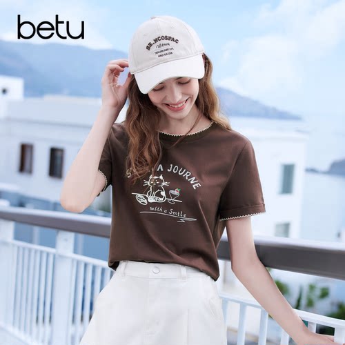【七七酱直播间】百图（betu）2026年夏季新款T恤(短)2604T19