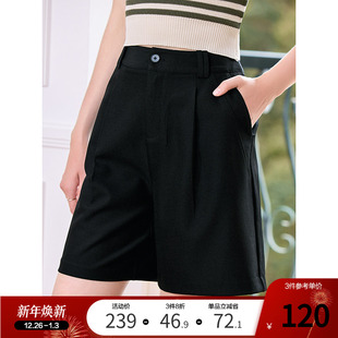 女五分裤 短裤 2025年夏季 宽松阔腿裤 新款 betu百图百搭显瘦休闲裤