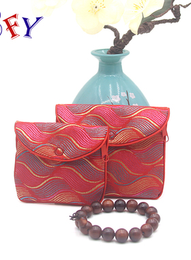 刺绣红色福袋锦囊按扣拉链袋收纳绒布袋首饰袋公司年会礼品小袋子