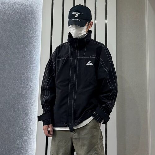 阿迪达斯男防风宽松运动夹克