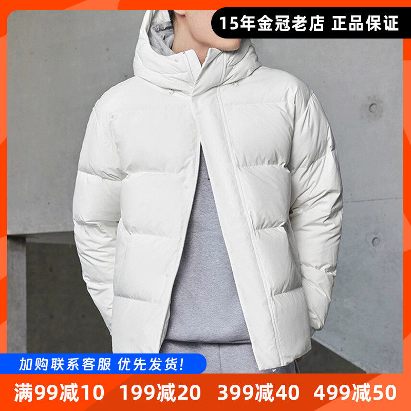 阿迪达斯连帽男女保暖羽绒服