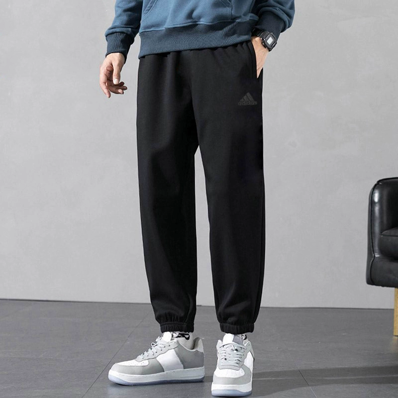 Adidas阿迪达斯正品2025新款男子束脚休闲针织跑步运动长裤IC9770