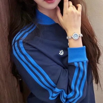 正品Adidas三叶草半拉链卫衣外套