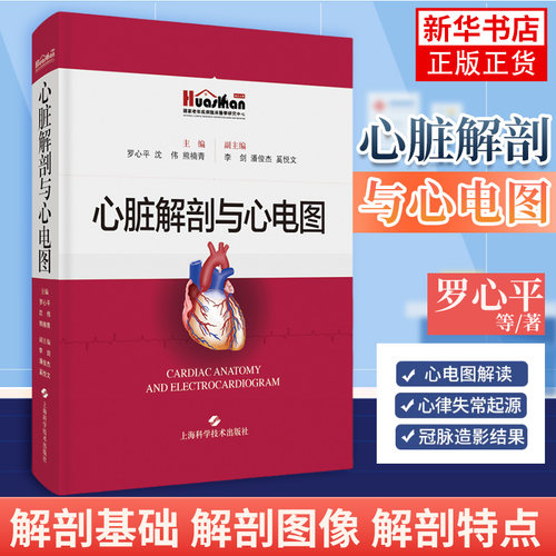 心脏解剖与心电图 心脏解剖与心电图基础 缺血性心脏病的解剖与心电图诊断 心律失常的解剖 上海科学技术出版社 新华正版书籍