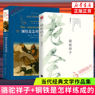 骆驼祥子+钢铁是怎样炼成的 初中初一七年级下册寒暑假课外拓展阅读学生阅读课外书 儿童文学小说短篇故事集 新华正版书籍