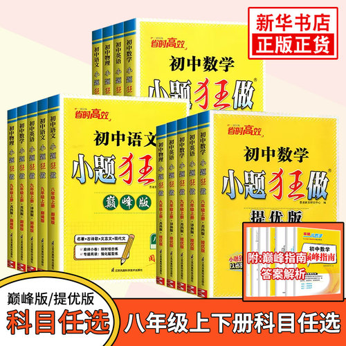 2025适用 小题狂做提优版八上数学语文英语物理 初中八年级上下册同步课时训练资料练习册教辅练习册基础同步训练 新华正版 - 封面