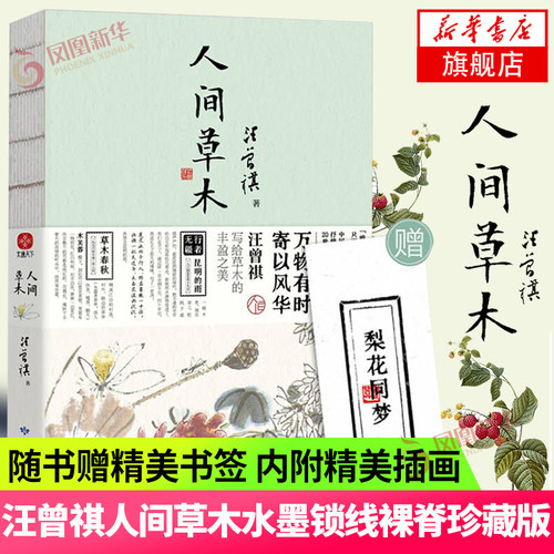 人间草木 汪曾祺散文集 万物有时寄以风华 汪曾祺写给草木的丰盈之美 展现汪曾祺其人在艺术上的成就和生活中的品位 新华书店正版