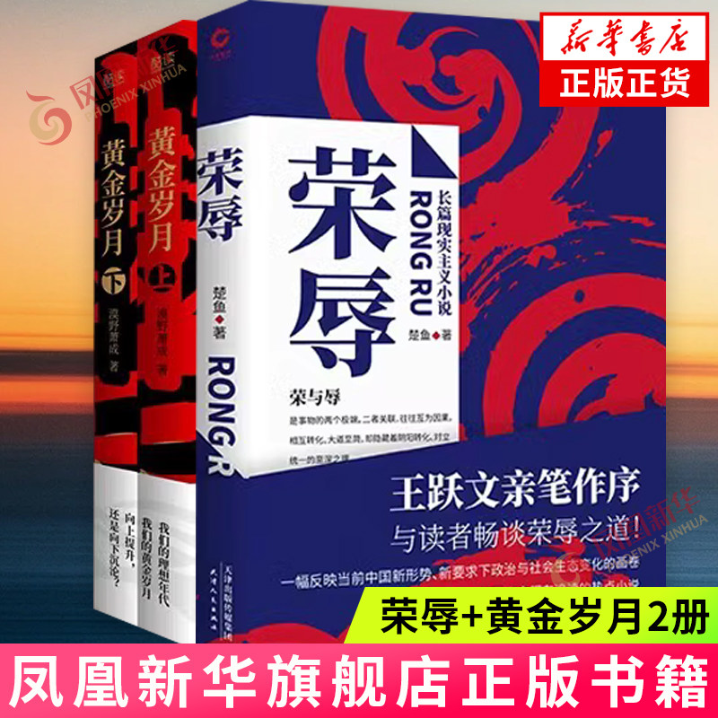 官场反腐小说：荣辱+黄金岁月2册 官场小说 聚焦政商关系反腐民生热点 天津人民出版社 新华正版书籍
