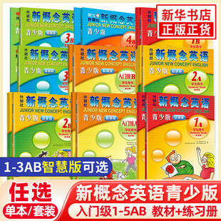 5级AB学生用书 入门级1级 练习册 初高中小学生新概念英语英文零基础自学教材 书 智慧版 新华书店正版 朗文外研社新概念英语青少版