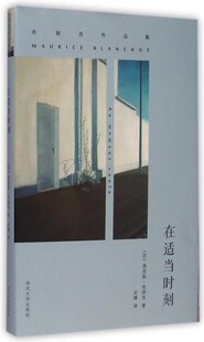 在适当时刻 莫里斯·布朗肖 著 吴博 译 布朗肖作品集 以一种死亡学理论作为其文论的基石 南京大学出版社 新华书店旗舰店官网正版