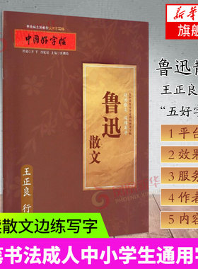 鲁迅散文(王正良行楷) 中国好字帖 硬笔书法字帖/成人中小学生通用汉字手写体 凤凰新华书店旗舰店正版书籍