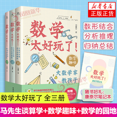 数学太好玩了 大数学家教孩子这样解题 全三册 刘薰宇著 马先生谈算学+数学趣味+数学的园地  家庭教育数学启蒙读物 凤凰新华书店