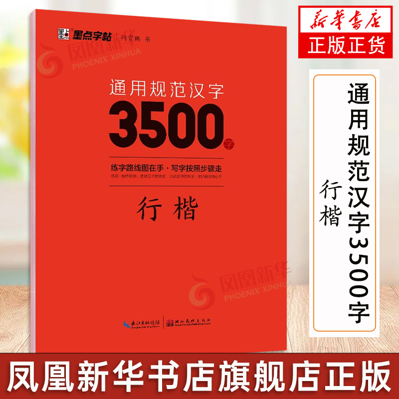 通用规范汉字3500字 行楷 荆霄鹏 墨点字帖漂亮临摹练字男女初学者硬笔书法练字帖入门速成练字帖 湖北美术出版社