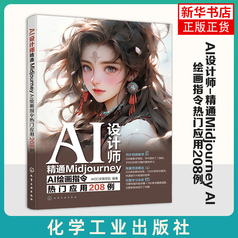 AI设计师-精通Midjourney AI绘画指令热门应用208例 AIGC文画学院 编著化学工业出版社 凤凰新华书店官方旗舰店 正版书籍