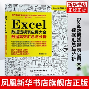 Excel数据透视表应用大全数据汇总与分析函数公式计算机教程书籍自学全套办公软件基础从入门到精通wps表格制作凤凰新华书店旗舰店