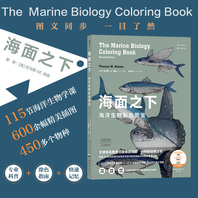 海面之下：海洋生物形态图鉴 博物君  涂色海洋科普书 海洋生物知识普及读物 海洋生物学 海洋生物形态结构 新华书店旗舰店正版