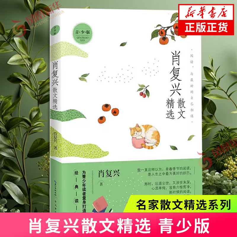 肖复兴散文精选 青少版 名家散文精选系列 经典文学作品散文随笔 学生课外阅读书籍 现当代经典文学作品集 凤凰新华书店正版