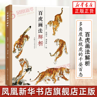 百虎画法解析 虎的千姿百态和虎的各种画法虎画参考临摹书籍 上海人民美术出版社 张善孖 高剑父 刘奎龄 凤凰新华书店正版书籍