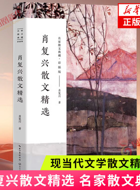 肖复兴散文精选 名家散文典藏 彩插版 收录那片绿绿的爬山虎手绘插图现当代文学散文精选集名家作品 长江文艺出版社 新华书店正版